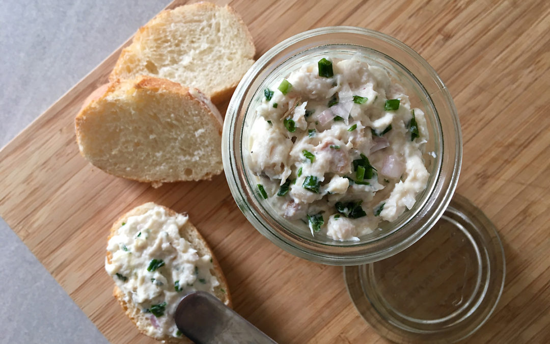 Rillettes d’espadon échalote moutarde