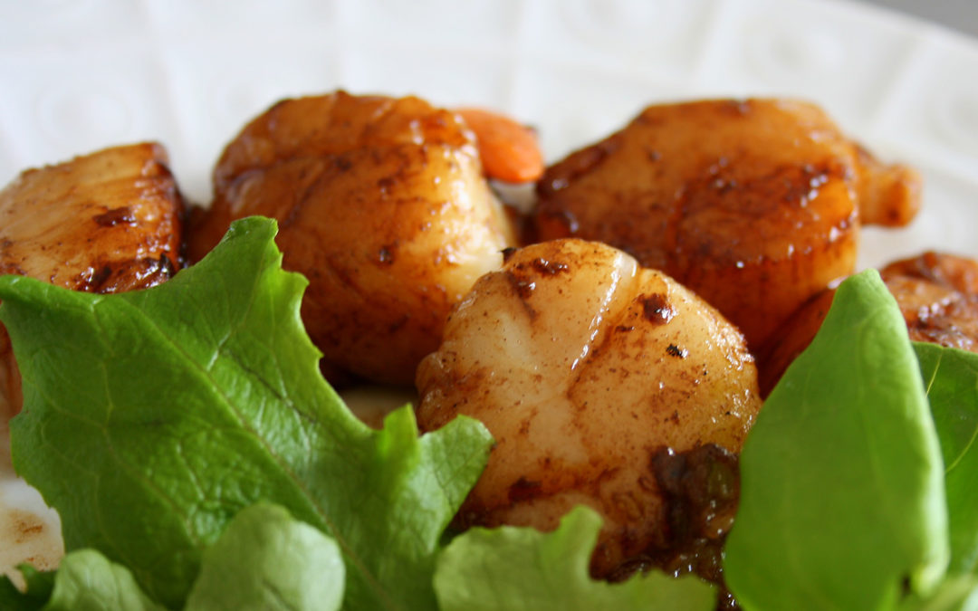 St Jacques au balsamique à la poêle