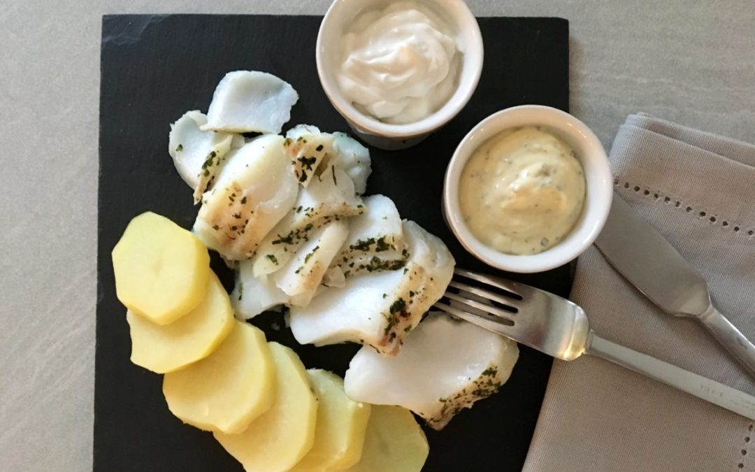 Cabillaud aux herbes cuit à la vapeur