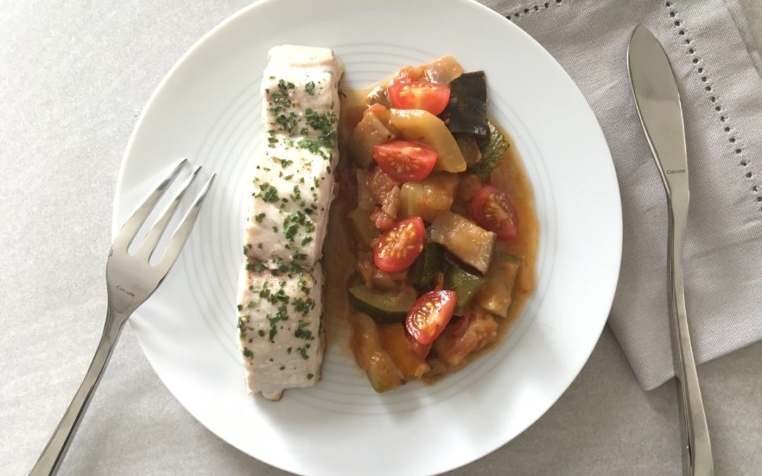 Dorade coryphène ratatouille toute simple